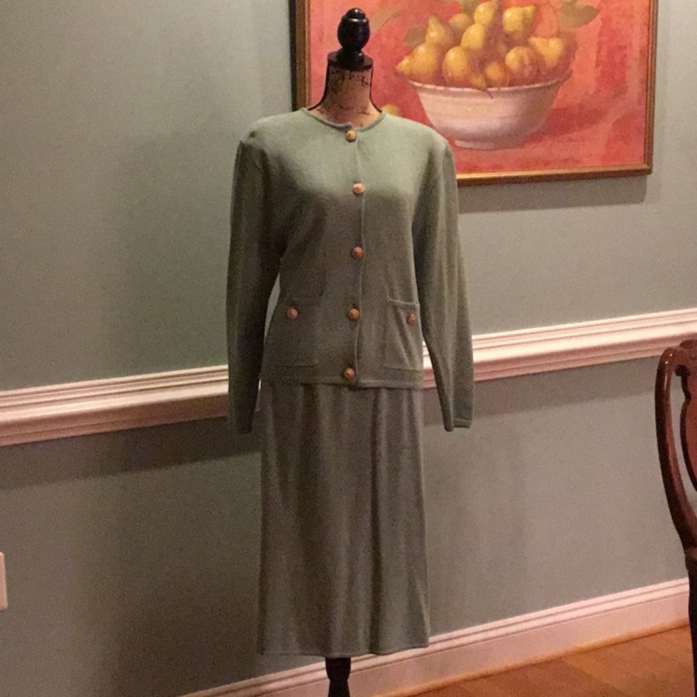 Sage Green Knit Suit